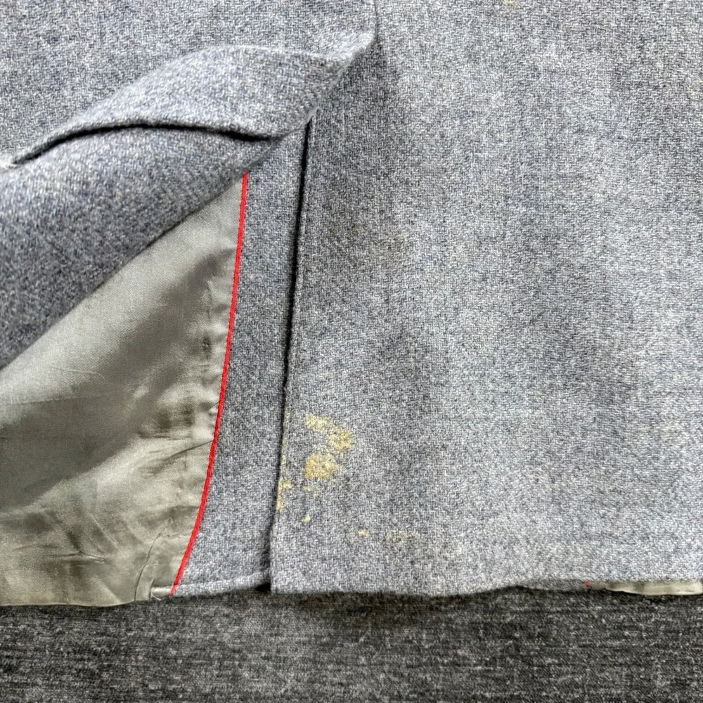 Vintage Grand Entry Men Western Blazer Grey Wool Cowboy Sport Coat Elbow Patches